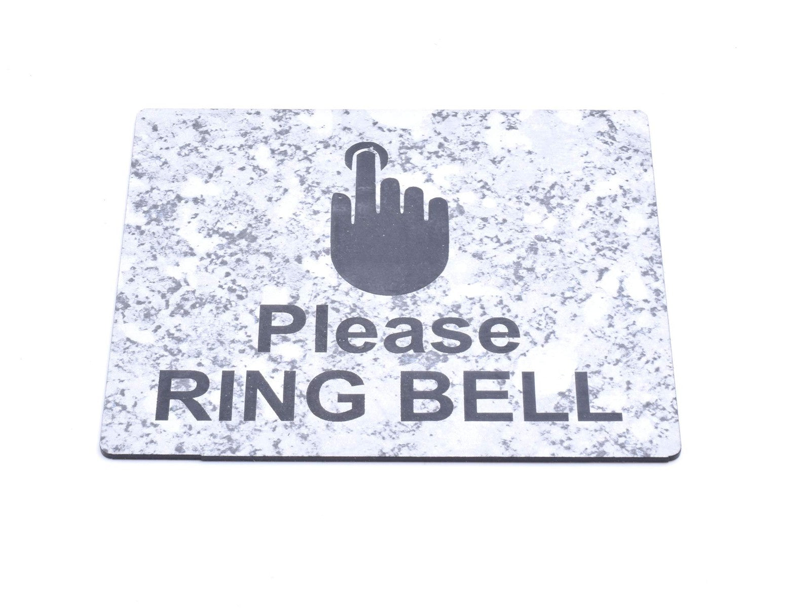 Aufkleber mit Aufschrift "Please Ring Bell Sign", Stein-Effekt, graviert mit Uni – by North By North East – Signs