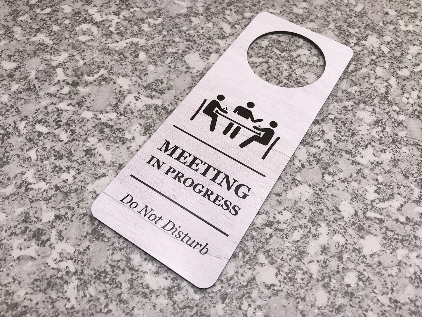 Do Not Disturb Meeting In Progress Door Hanger – 3mm ACM UV Print 230x90mm – by North By North East – Signs