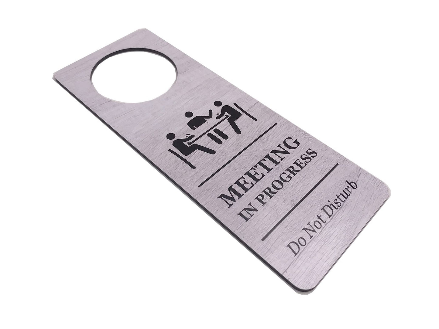 Do Not Disturb Meeting In Progress Door Hanger – 3mm ACM UV Print 230x90mm – by North By North East – Signs