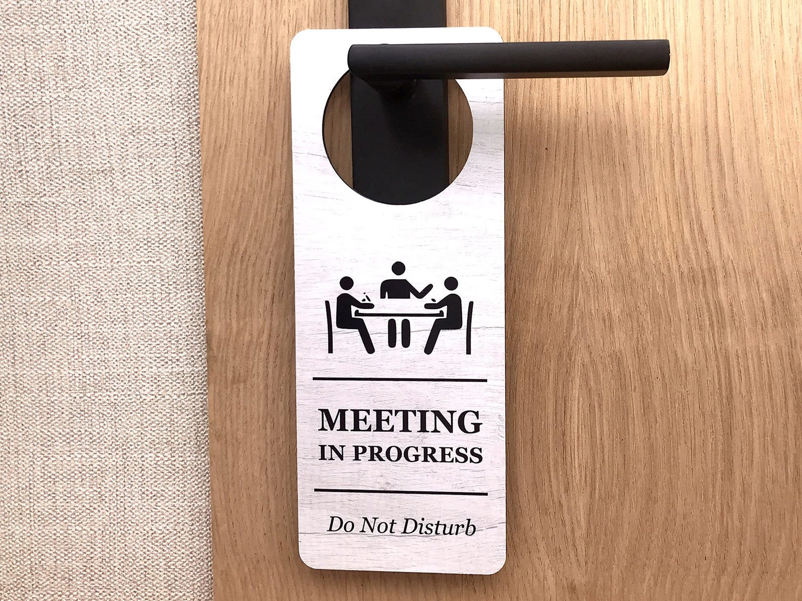 Do Not Disturb Meeting In Progress Door Hanger – 3mm ACM UV Print 230x90mm – by North By North East – Signs