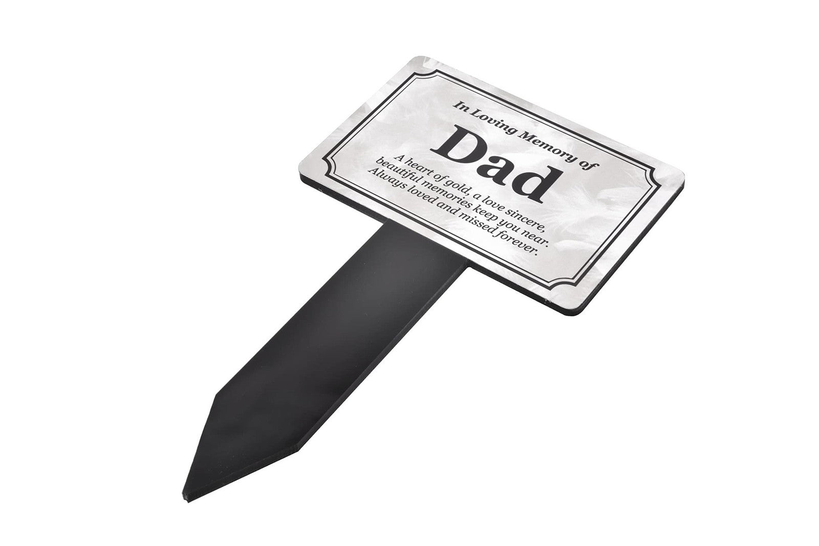 Personalised Dad Memorial Grave Marker Aluminium Plaque with Acrylic Stake – by North By North East – Plaques & Nameplates