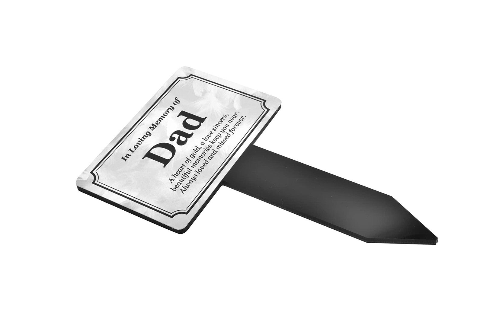 Personalised Dad Memorial Grave Marker Aluminium Plaque with Acrylic Stake – by North By North East – Plaques & Nameplates