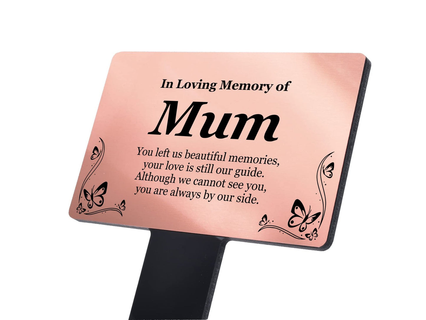 Copper Mum Memorial Grave Marker Stake Personalised Acrylic Plaque 230x140mm – by North By North East – Safety & Warning Signs