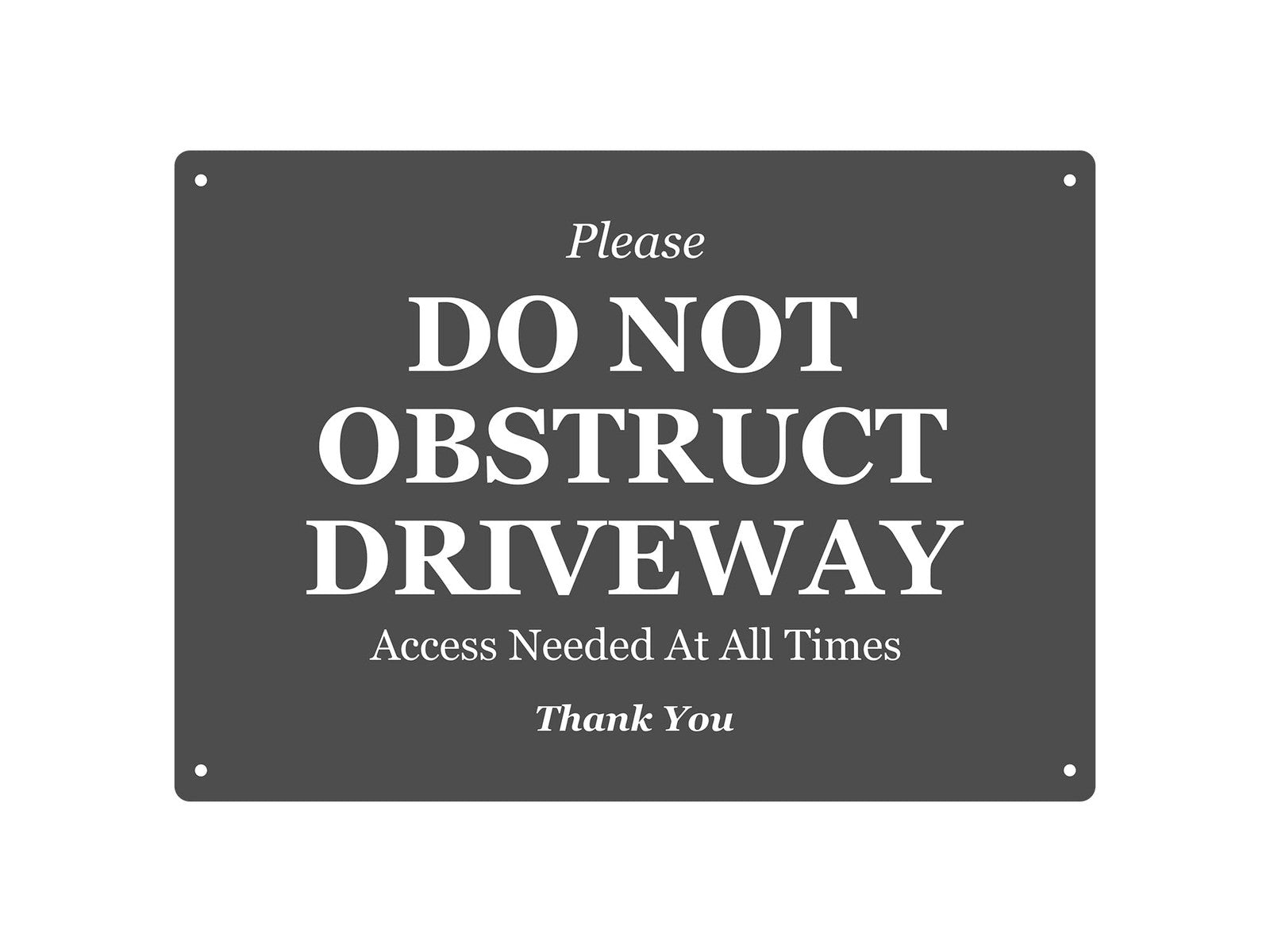🛑 A4 Green “Do Not Obstruct Driveway” Sign – Outdoor Aluminium Access Notice – by North By North East – Parking Signs