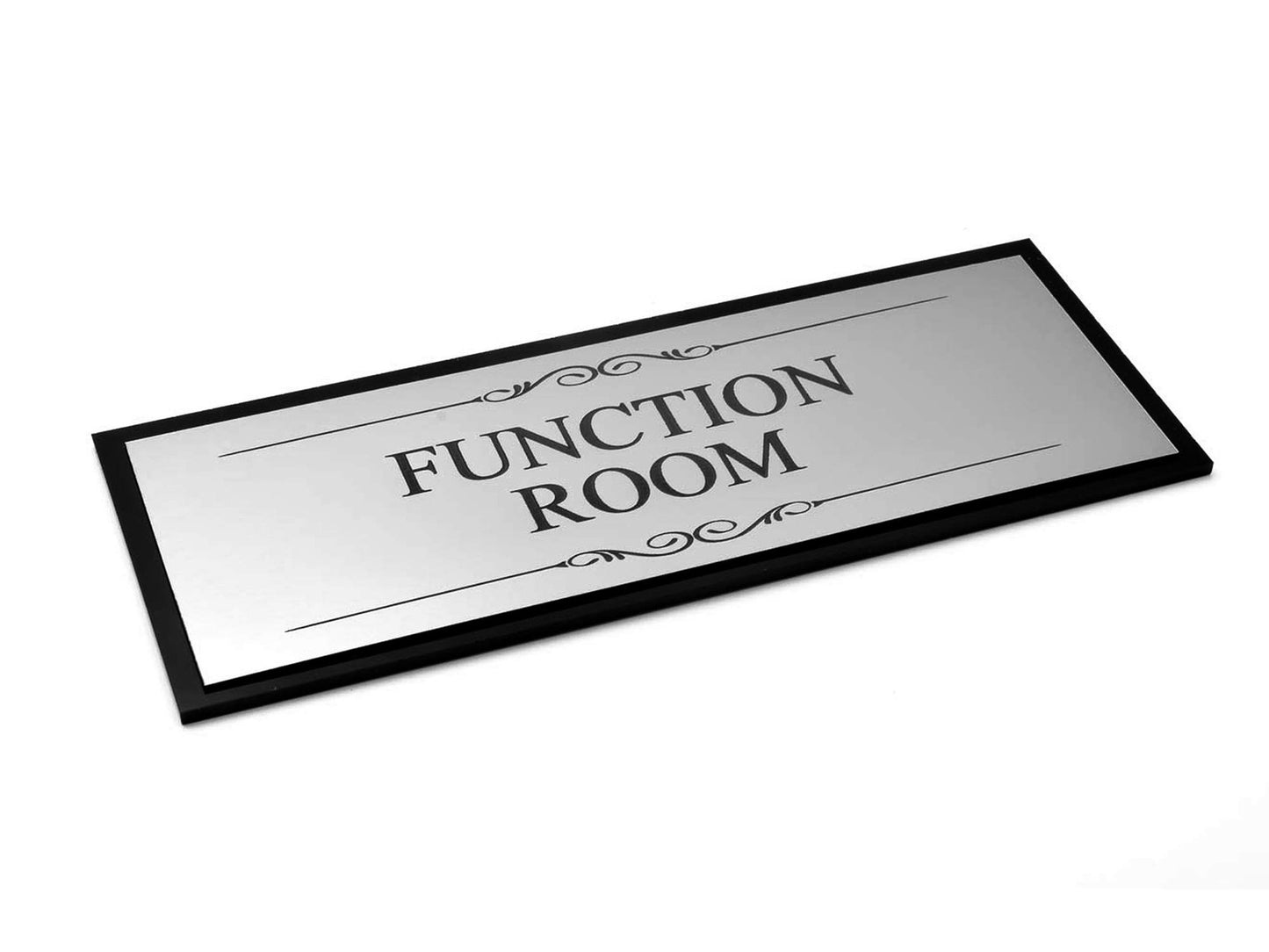Function Room Sign – Silver Aluminium 110×170 mm Self Adhesive, UK Dispatch – by North By North East – Signs