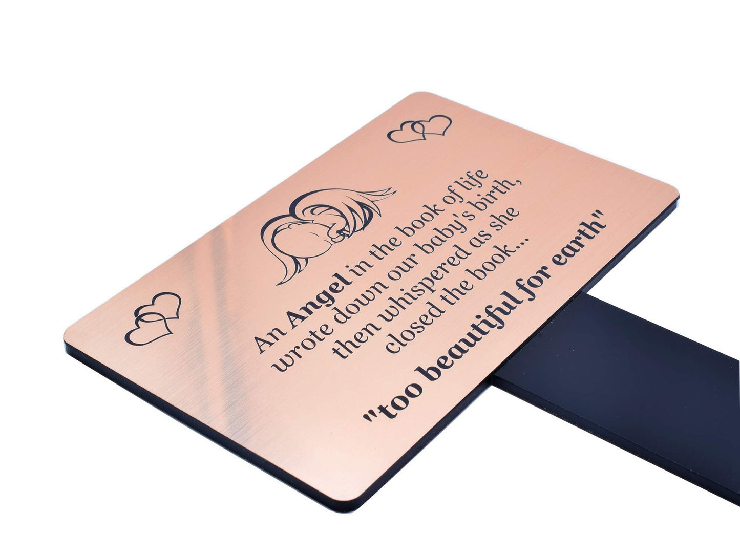 Baby Memorial Stake – Copper Acrylic Plaque with Ground Stake, UK Dispatch – by North By North East – Safety & Warning Signs