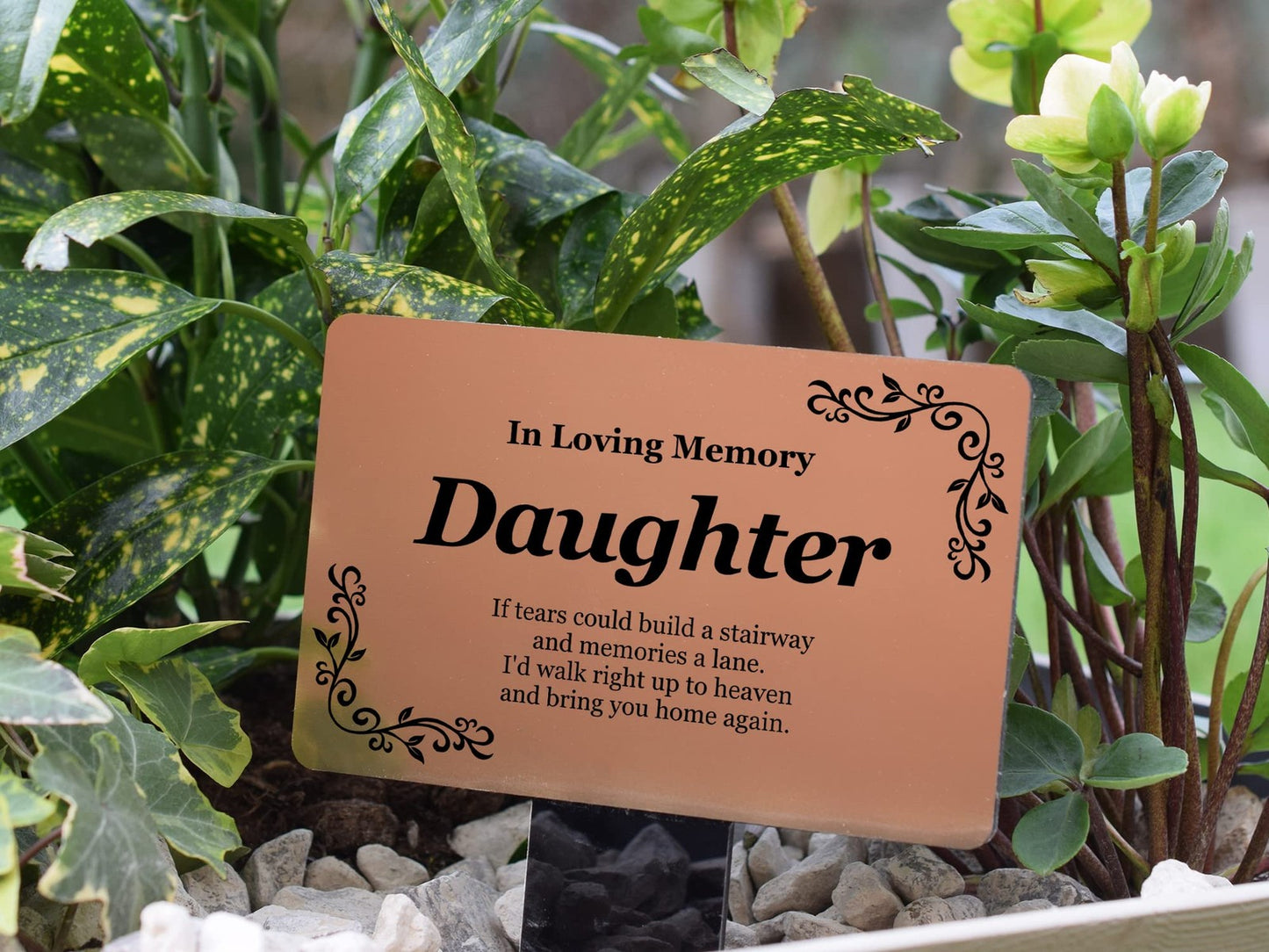 Copper Daughter Memorial Plaque – Tribute Gift with Poem & Illustration – by North By North East – Safety & Warning Signs