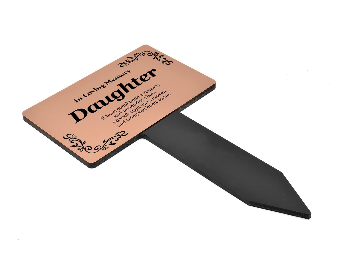 Copper Daughter Memorial Plaque – Tribute Gift with Poem & Illustration – by North By North East – Safety & Warning Signs