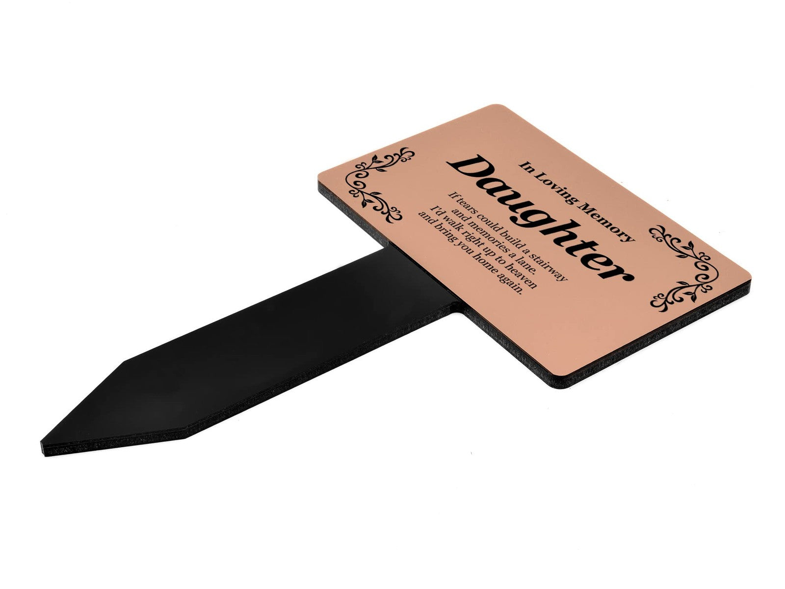 Copper Daughter Memorial Plaque – Tribute Gift with Poem & Illustration – by North By North East – Safety & Warning Signs