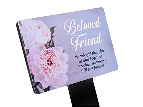 OriginDesigned Gedenktafel mit Aufschrift "Beloved Friend", Aluminium, auf einem – by North By North East – Signs