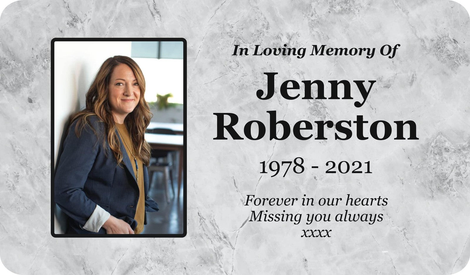 Personalised Outdoor Memorial Plaque — Weatherproof Grave or Garden Marker (Regular 142 × 242 mm or Large 205 × 315 mm, Stake Included) – by North By North East – Plaques & Nameplates