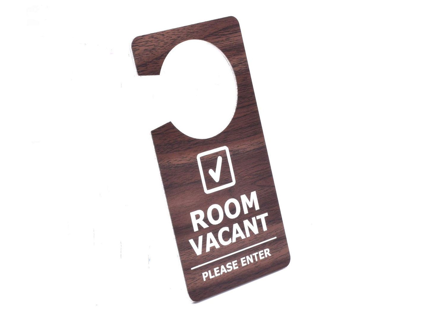 "Room In Use – Do Not Enter" wood-effect door hanging sign – by North By North East – Signs