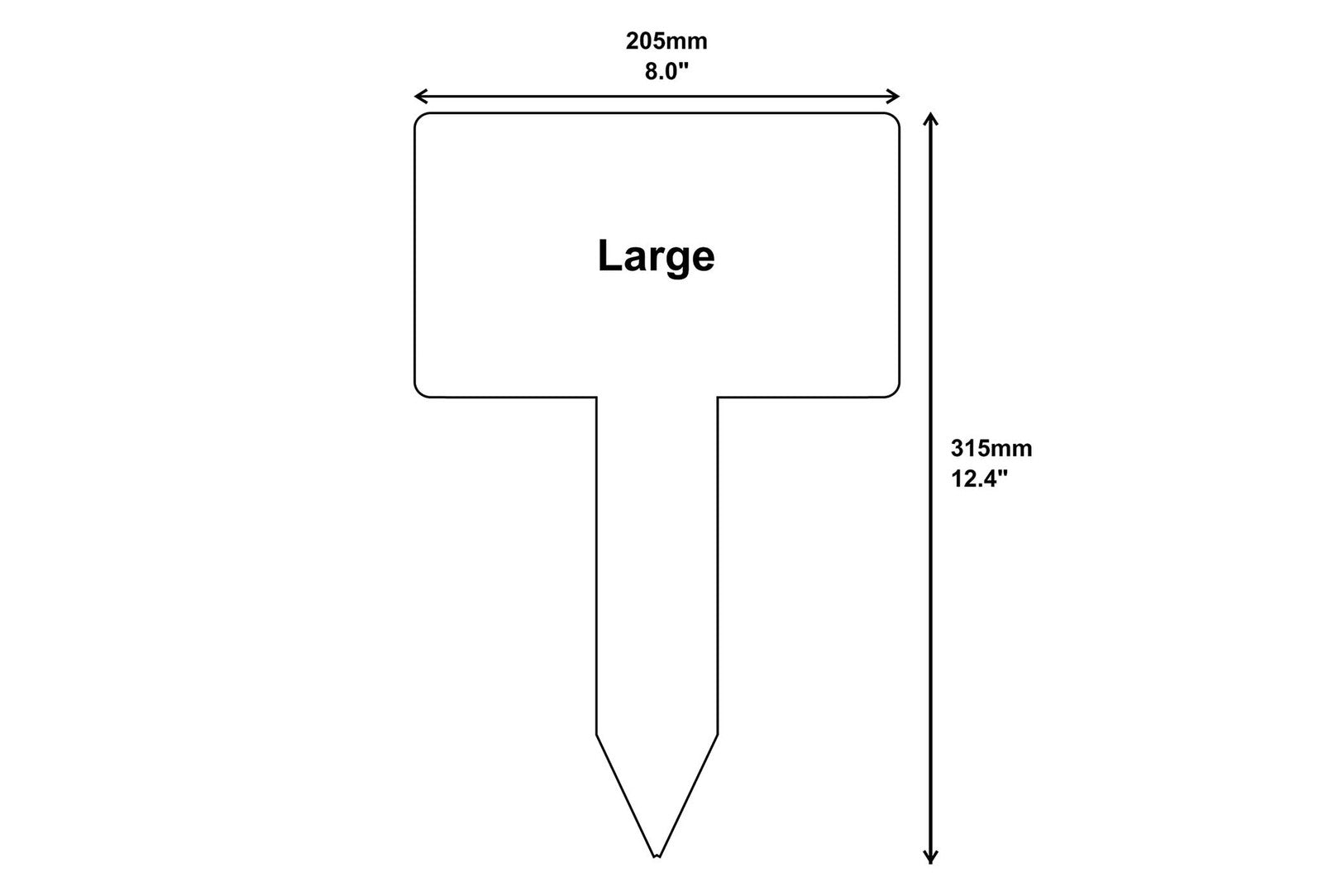 Personalised Metallic Acrylic Memorial Plaque — Large Outdoor Grave Marker with Stake (205 × 315 mm, Photo Option) – by North By North East – Plaques & Nameplates