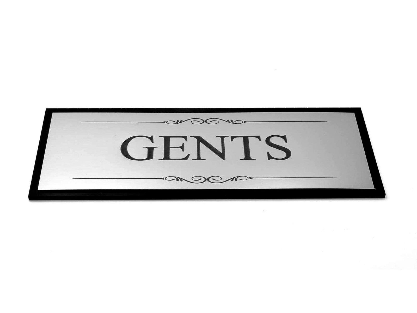 Silver Aluminium Self Adhesive Gents Toilet Door Sign 110x170mm – by North By North East – Toilet & Bathroom Signs