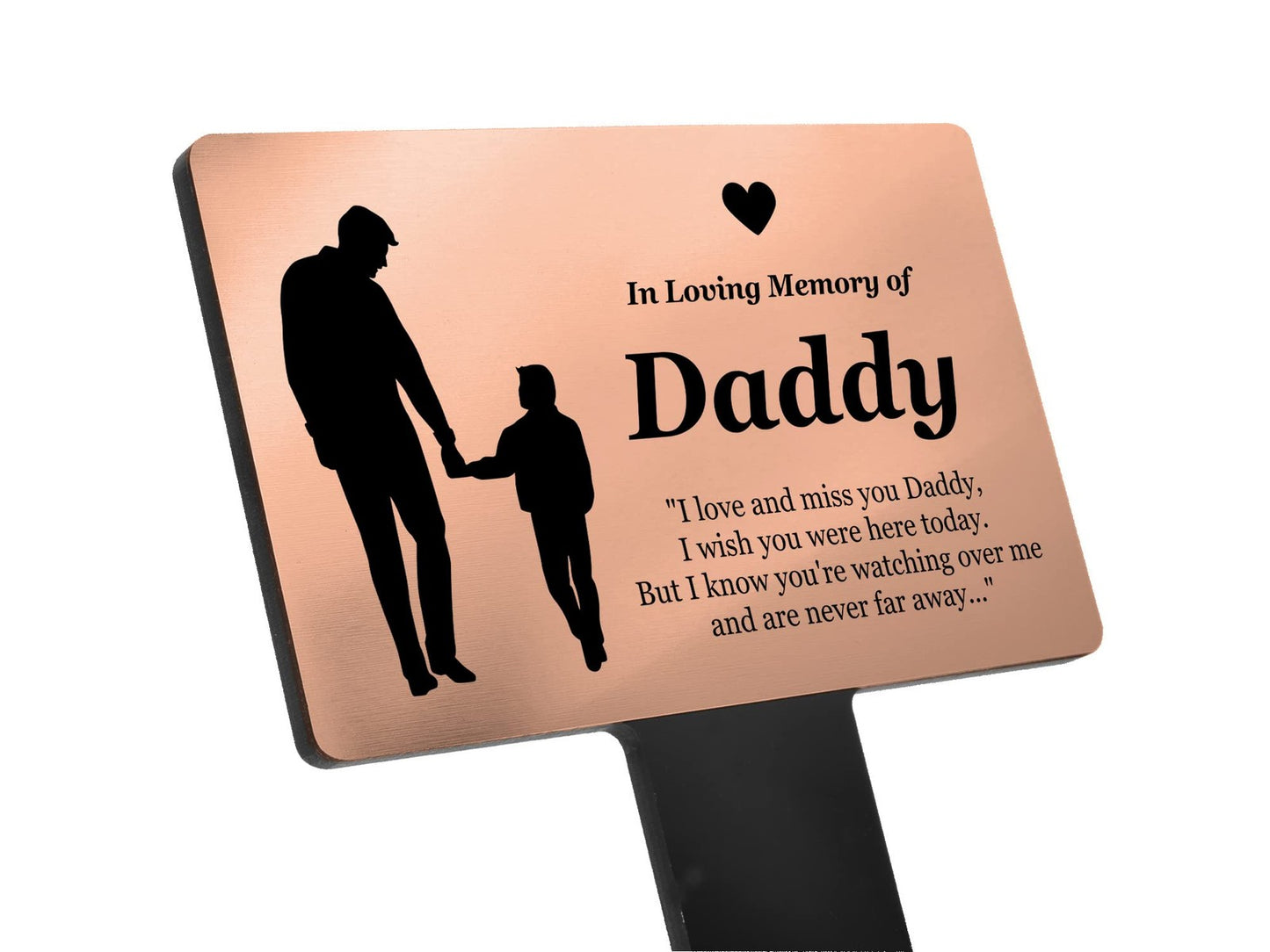 Gold Daddy Memorial Grave Marker – 230x140mm Acrylic Stake – by North By North East – Plaques & Nameplates