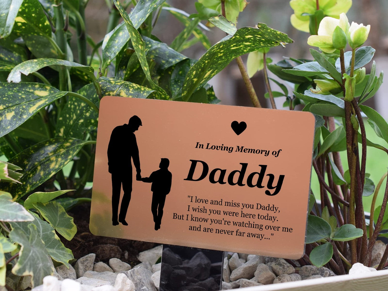 Gold Daddy Memorial Grave Marker – 230x140mm Acrylic Stake – by North By North East – Plaques & Nameplates