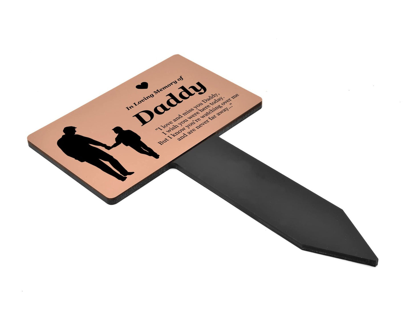 Gold Daddy Memorial Grave Marker – 230x140mm Acrylic Stake – by North By North East – Plaques & Nameplates