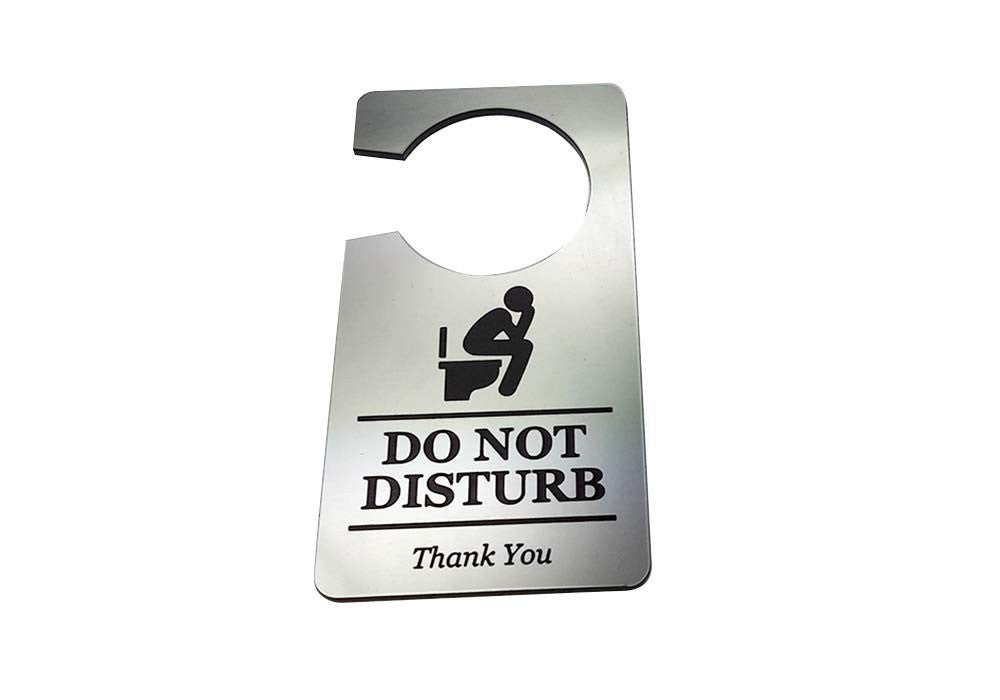 On Loo Do Not Disturb Door Hanger Sign – Silver ACM 140mm x 90mm – by North By North East – Signs