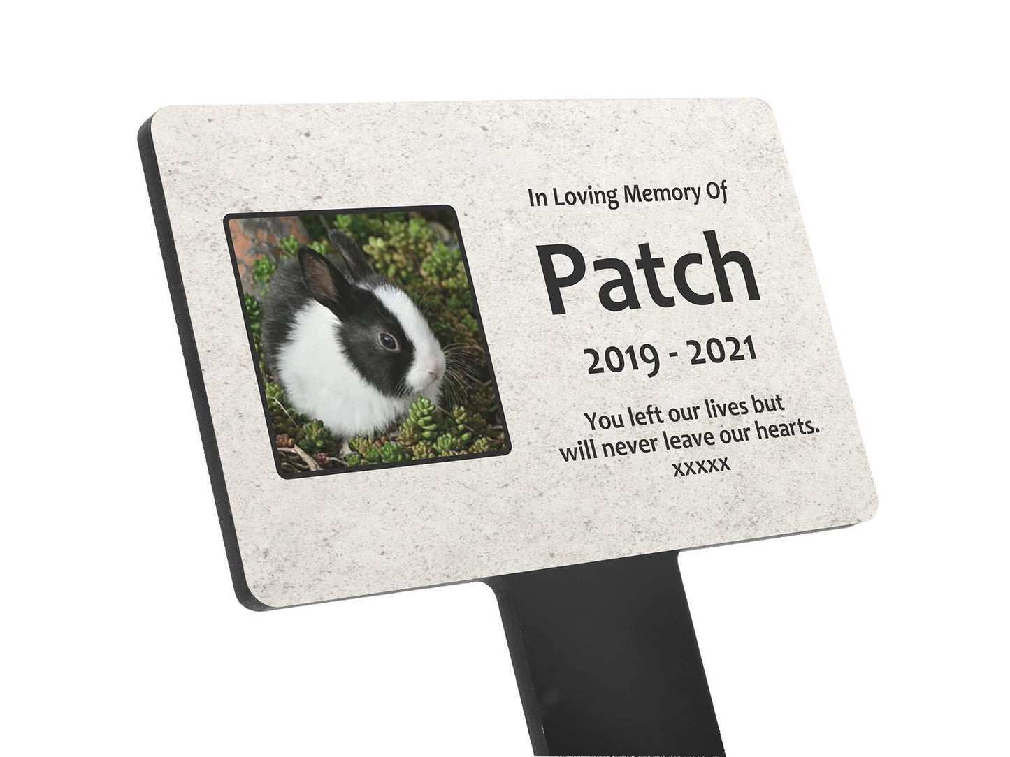 Personalised Pet Memorial Plaque – Grave or Garden Marker with Photo & Text – by North By North East – Plaques & Nameplates