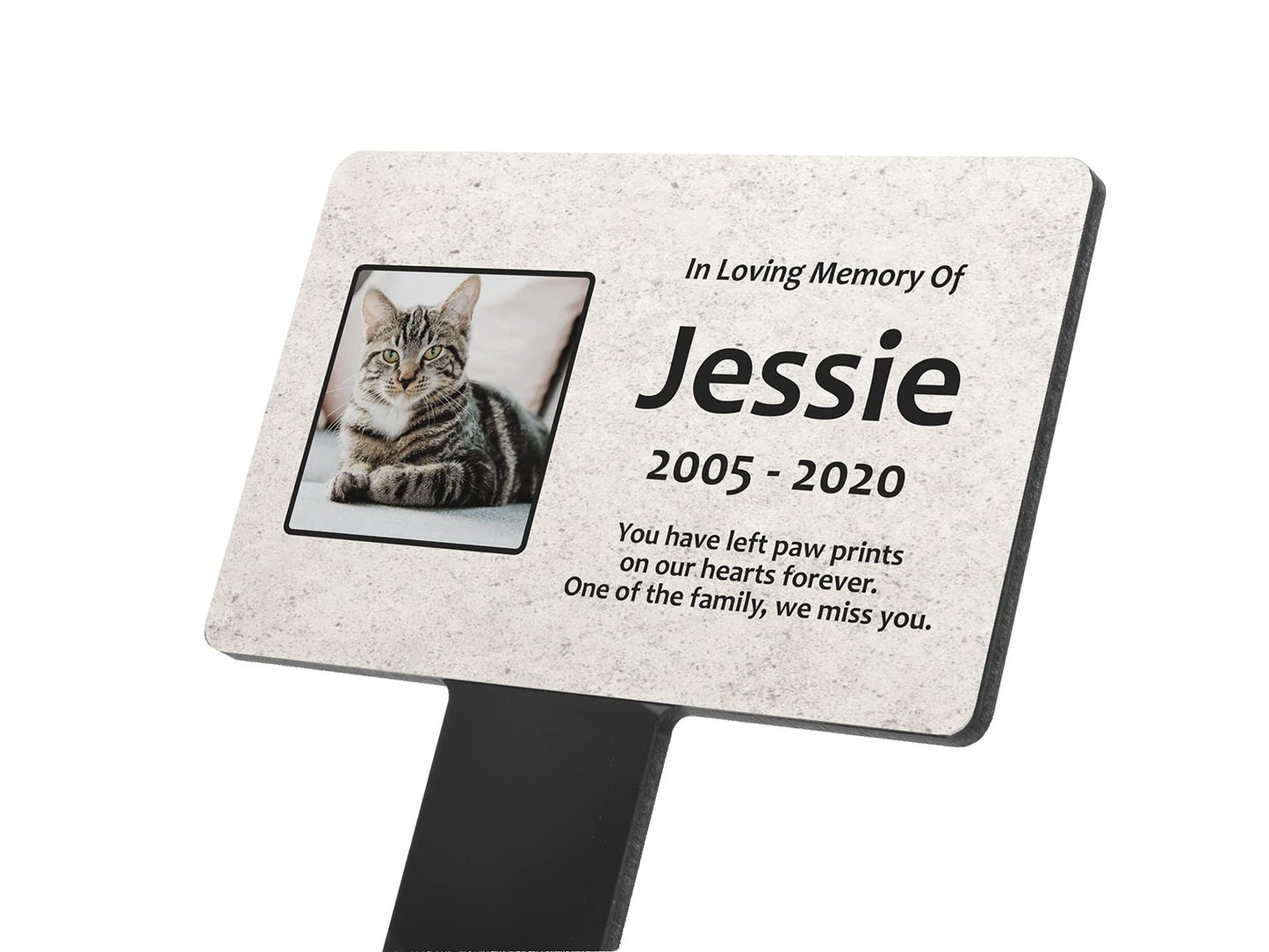 Personalised Pet Memorial Plaque – Grave or Garden Marker with Photo & Text – by North By North East – Plaques & Nameplates