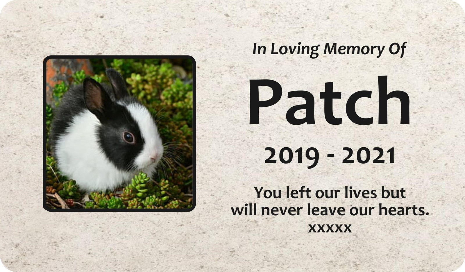Personalised Pet Memorial Plaque – Grave or Garden Marker with Photo & Text – by North By North East – Plaques & Nameplates