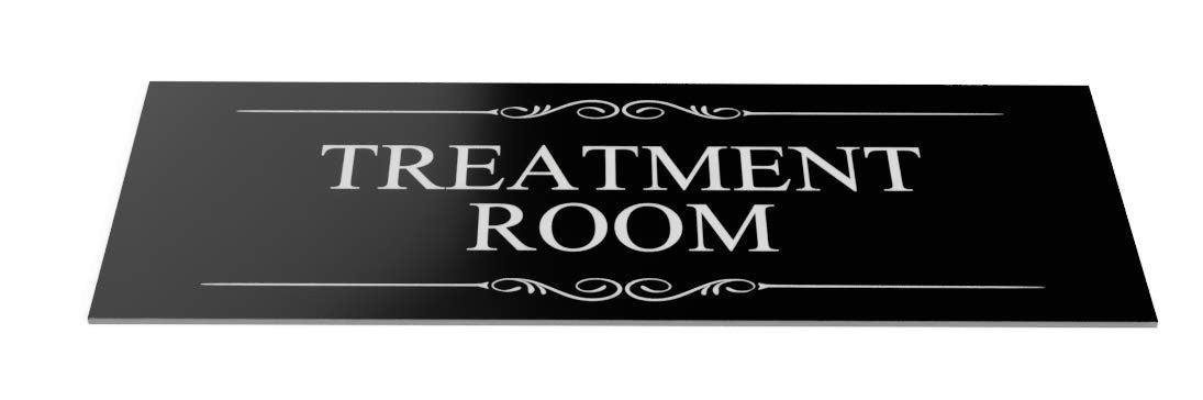 🛋 Black “Therapy Room” Door Sign – Self-Adhesive, Durable Acrylic, UK Made – by North By North East – Signs