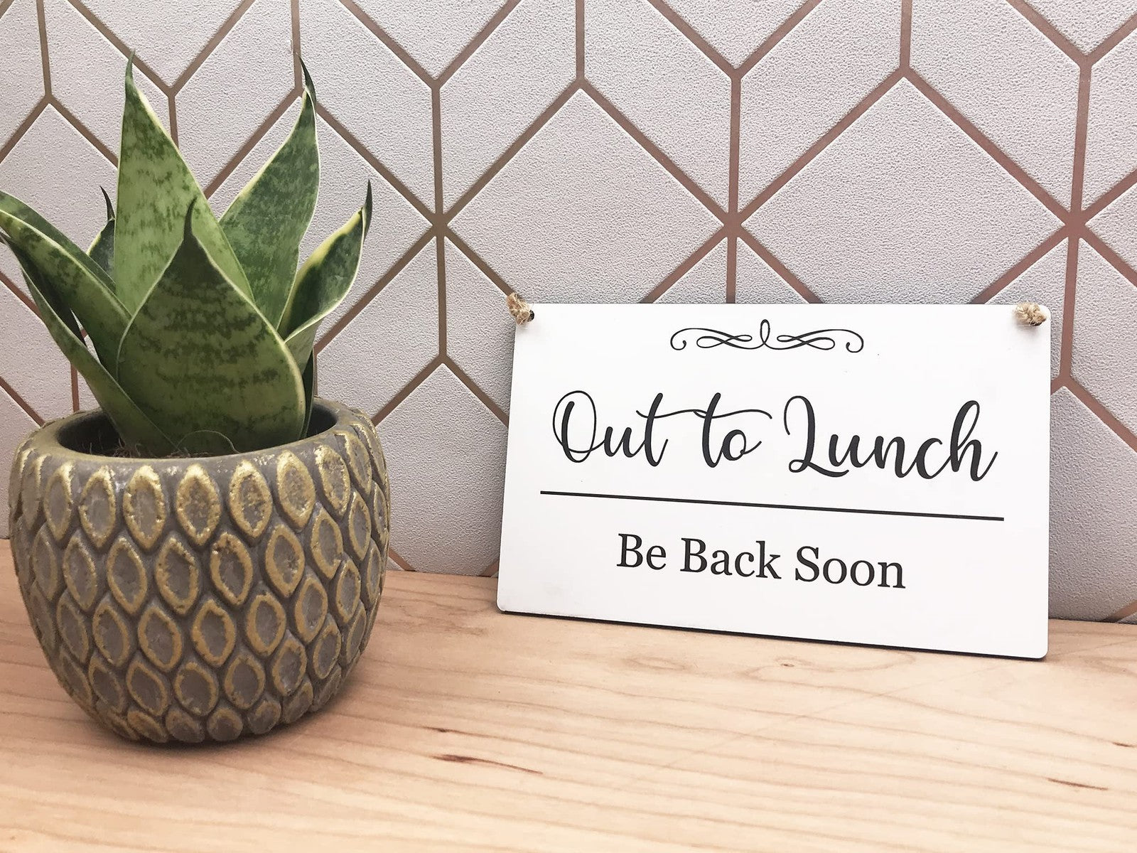 Out To Lunch – Be Back Soon, Hanging Sign – by North By North East – Signs