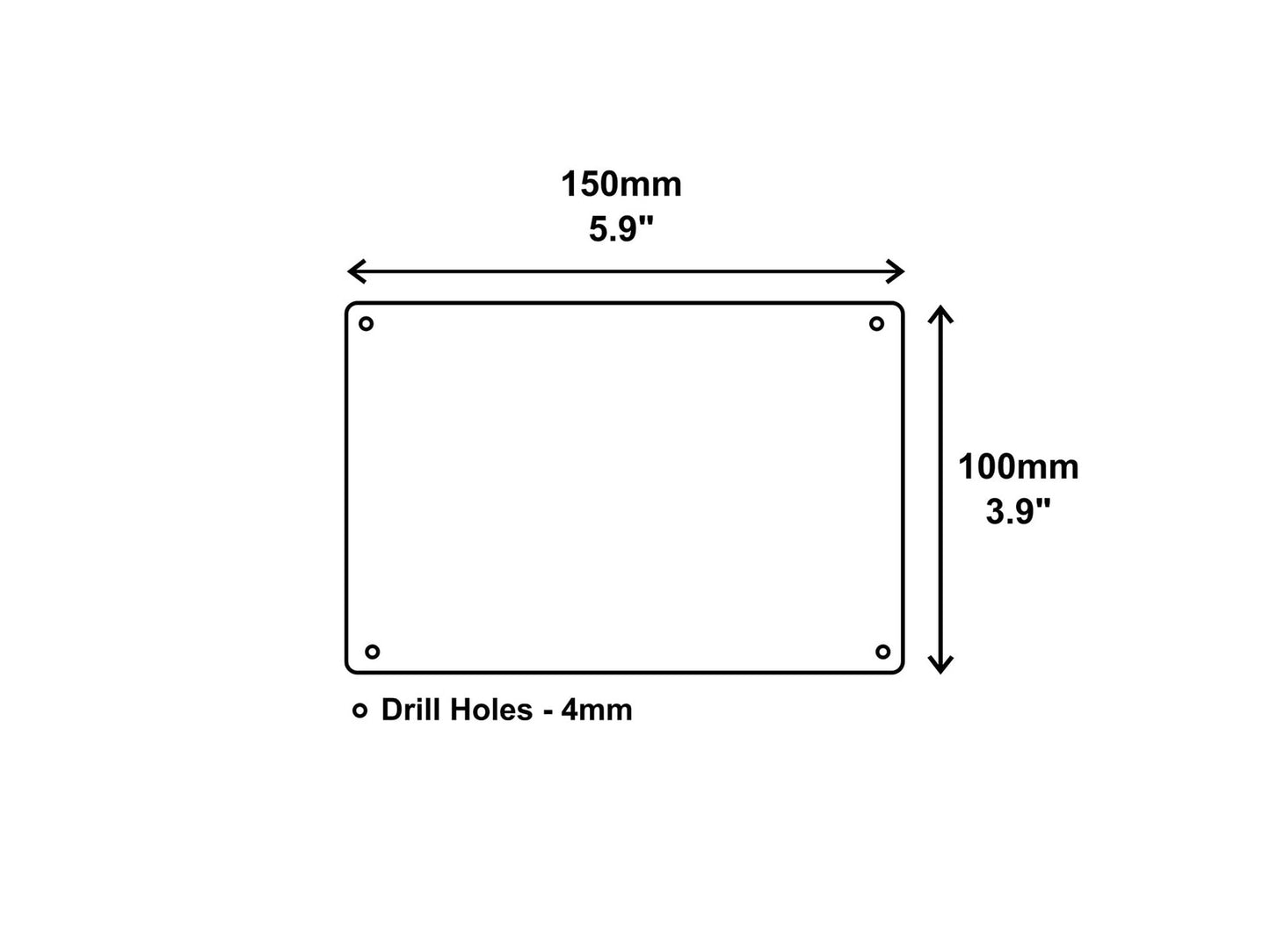 Personalised Aluminium Plaque – Deep Engraved Sign, 150×100 mm, Outdoor – by North By North East – Plaques & Nameplates