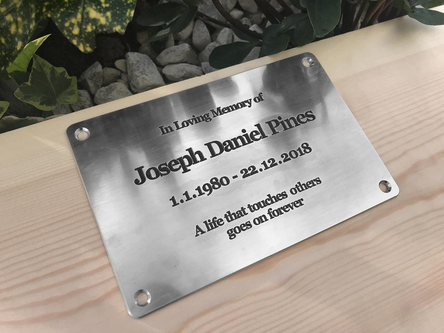 Personalised Aluminium Plaque – Deep Engraved Sign, 150×100 mm, Outdoor – by North By North East – Plaques & Nameplates