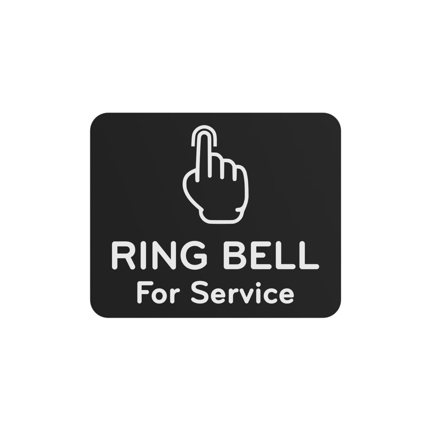 Black Self-Adhesive Ring Bell for Service Sign, 115mm Aluminium, Indoor/Outdoor – by North By North East – Signs