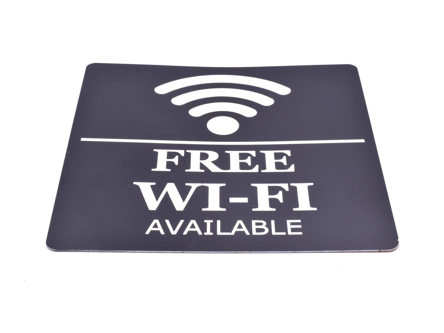 📶 Free WiFi Sign – 145mm Black Self Adhesive HIPS – Indoor/Outdoor – UK Made – by North By North East – Signs