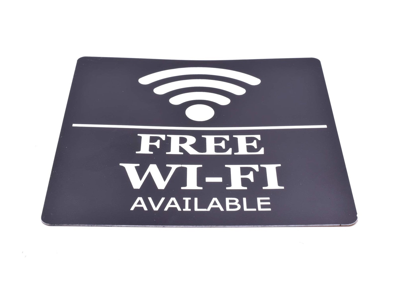 📶 Free WiFi Sign – 145mm Black Self Adhesive HIPS – Indoor/Outdoor – UK Made – by North By North East – Signs