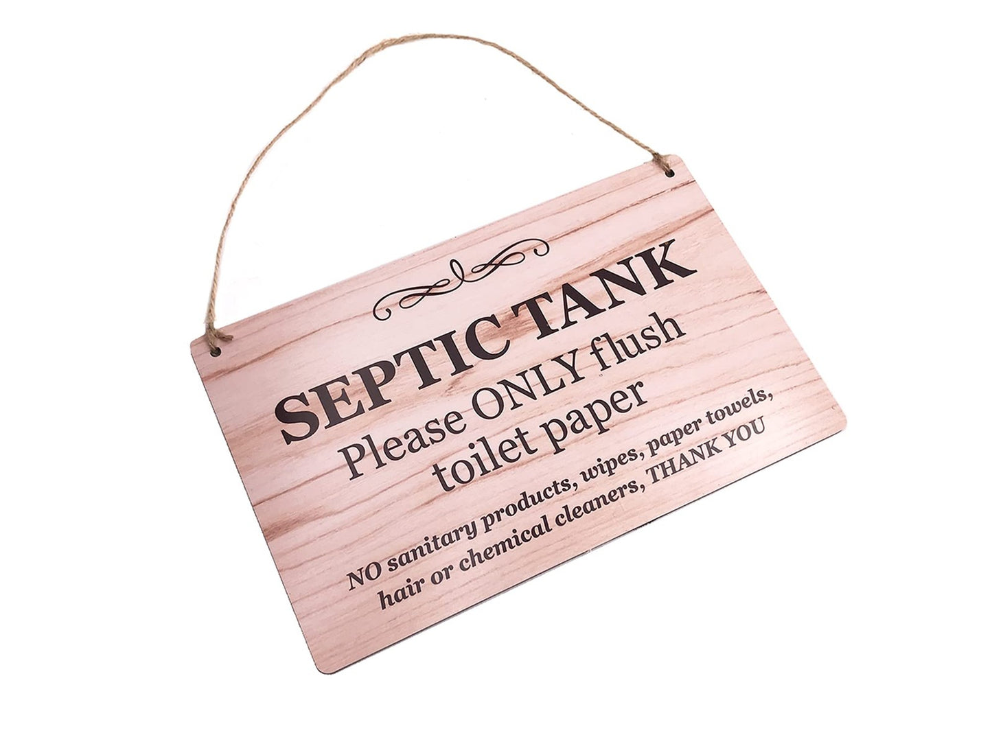 🚽 Septic Tank Toilet Sign – Flush Paper Only – 200x125mm Black Aluminium – UK – by North By North East – Toilet & Bathroom Signs