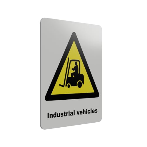 Hazard Health & Safety Sign - HSE Compliant, Laminated, 3M Backed - 120x100mm (Industrial Vehicles) – by North By North East – Safety & Warning Signs