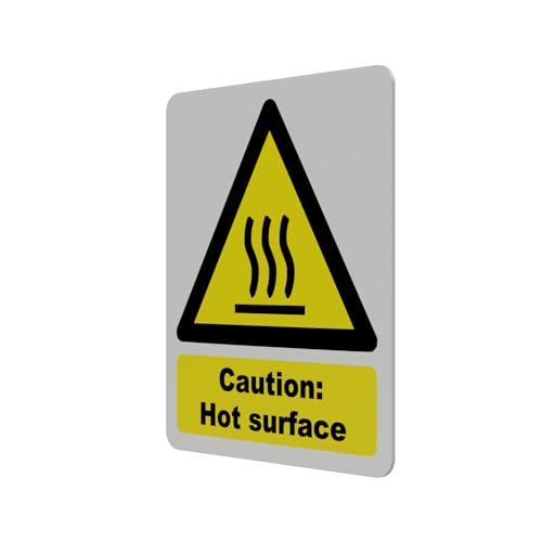 Hazard Health & Safety Sign - HSE Compliant, Laminated, 3M Backed - 120x100mm (Hot Surface) – by North By North East – Safety & Warning Signs