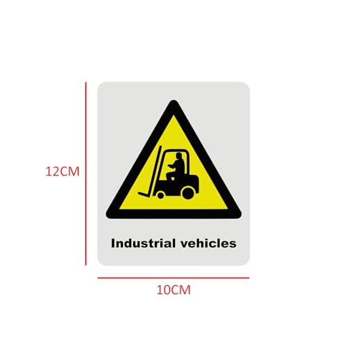 Hazard Health & Safety Sign - HSE Compliant, Laminated, 3M Backed - 120x100mm (Industrial Vehicles) – by North By North East – Safety & Warning Signs