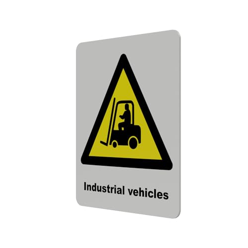 Hazard Health & Safety Sign - HSE Compliant, Laminated, 3M Backed - 120x100mm (Industrial Vehicles) – by North By North East – Safety & Warning Signs