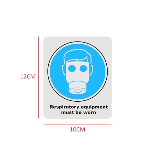 Mandatory Health & Safety Sign - HSE Compliant, Laminated, 3M Backed - 120x100mm (Respiratory Equipment) – by North By North East – Safety & Warning Signs