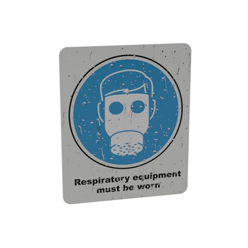 Mandatory Health & Safety Sign - HSE Compliant, Laminated, 3M Backed - 120x100mm (Respiratory Equipment) – by North By North East – Safety & Warning Signs