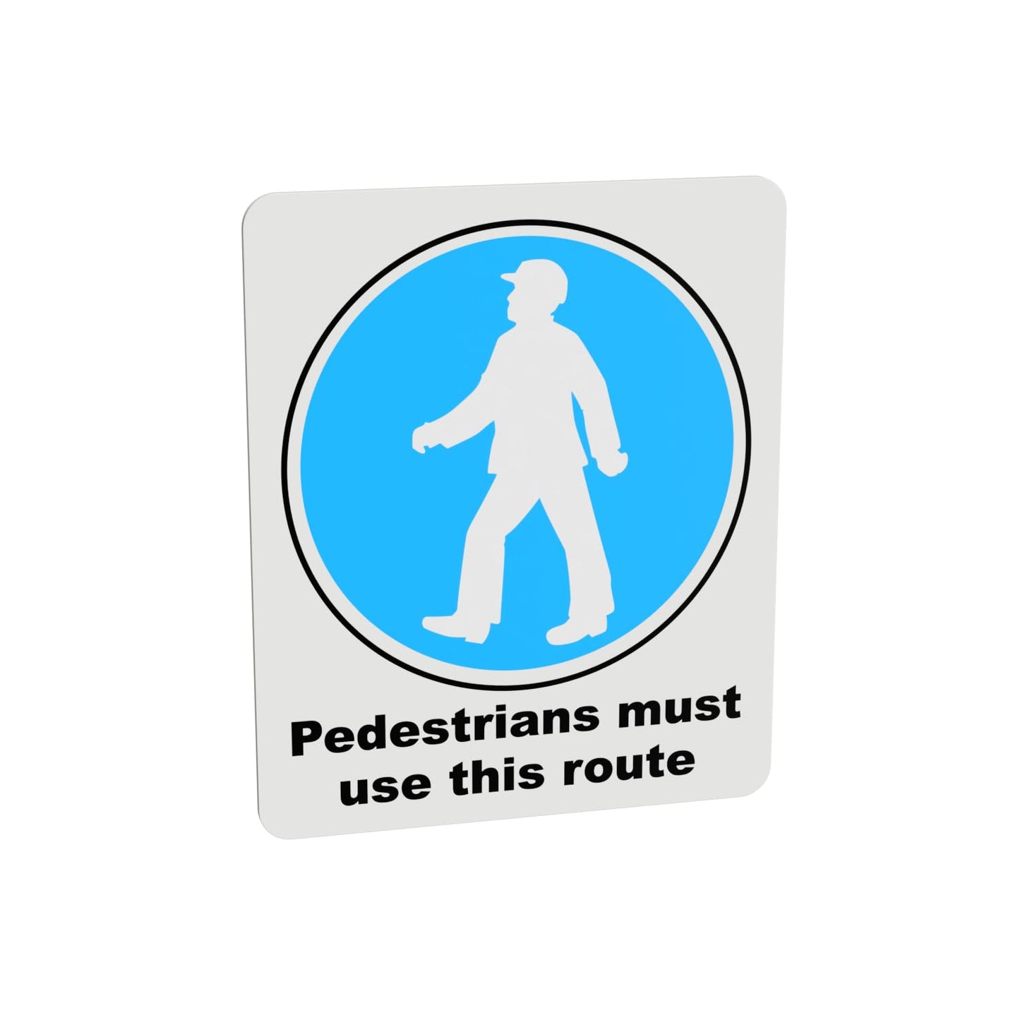 Mandatory Health & Safety Sign - HSE Compliant, Laminated, 3M Backed - 120x100mm (Pedestrians) – by North By North East – Safety & Warning Signs