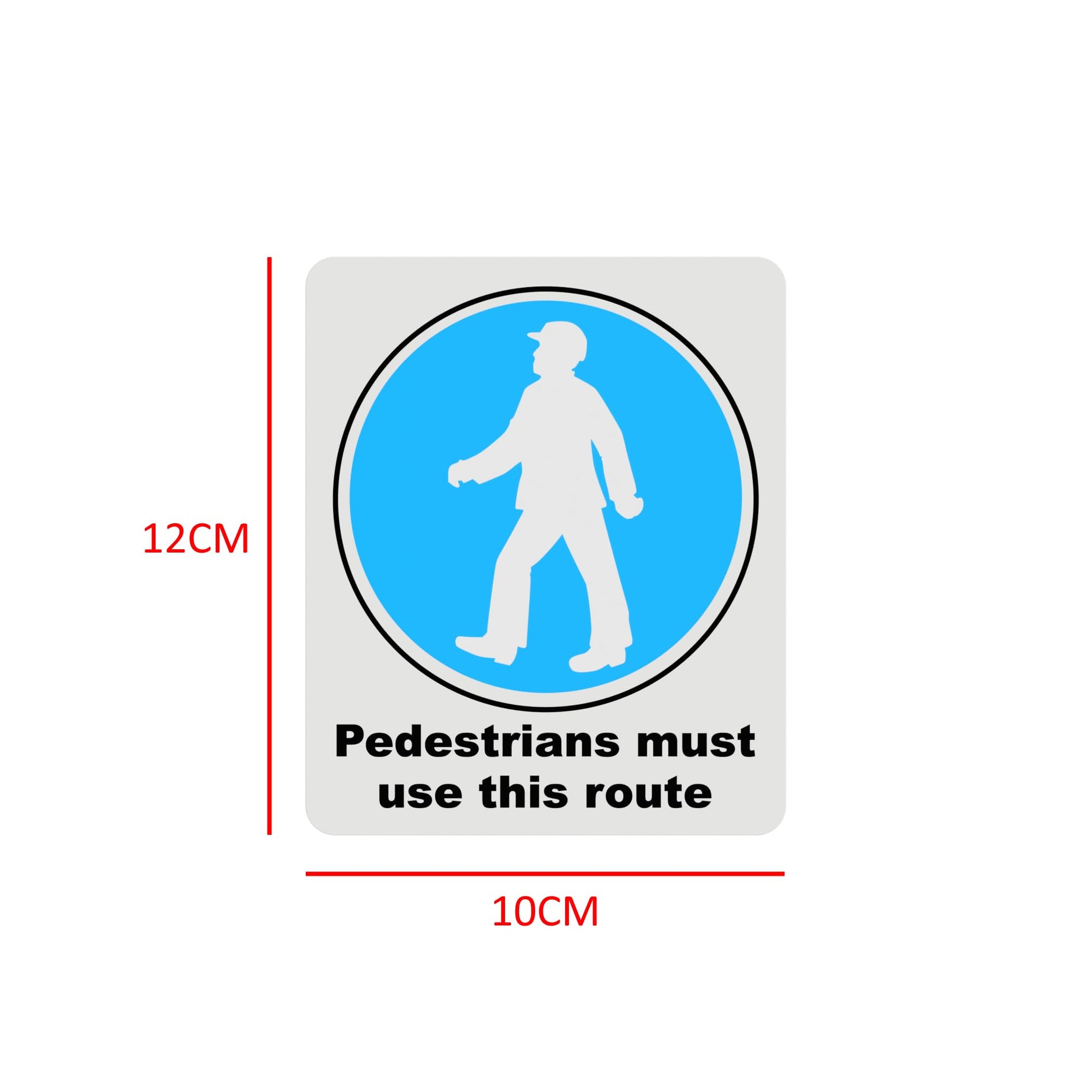 Mandatory Health & Safety Sign - HSE Compliant, Laminated, 3M Backed - 120x100mm (Pedestrians) – by North By North East – Safety & Warning Signs