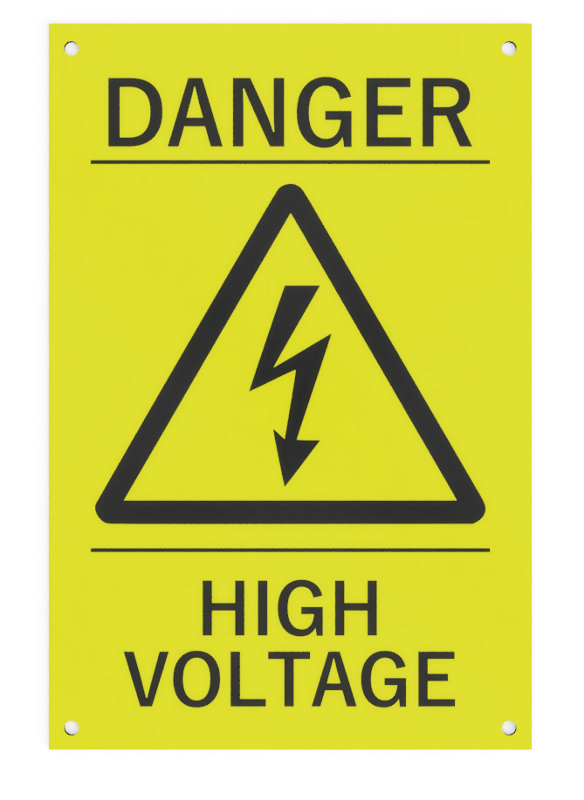 Yellow Danger High Voltage – by origindesigned – Safety & Warning Signs