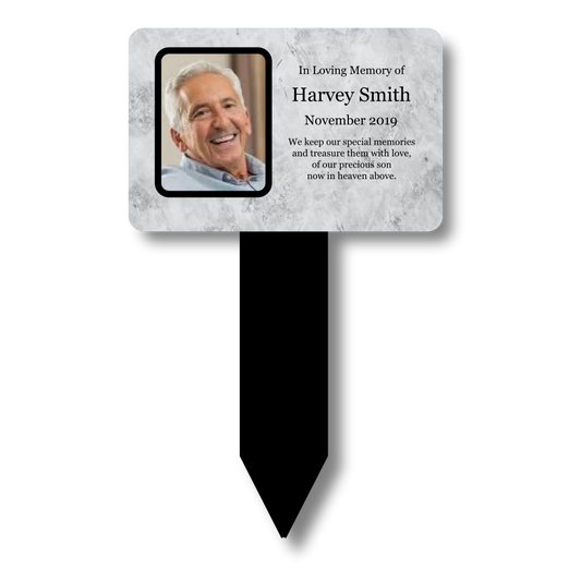 Personalised Outdoor Memorial Plaque — Weatherproof Grave or Garden Marker (Regular 142 × 242 mm or Large 205 × 315 mm, Stake Included) – by North By North East – Plaques & Nameplates