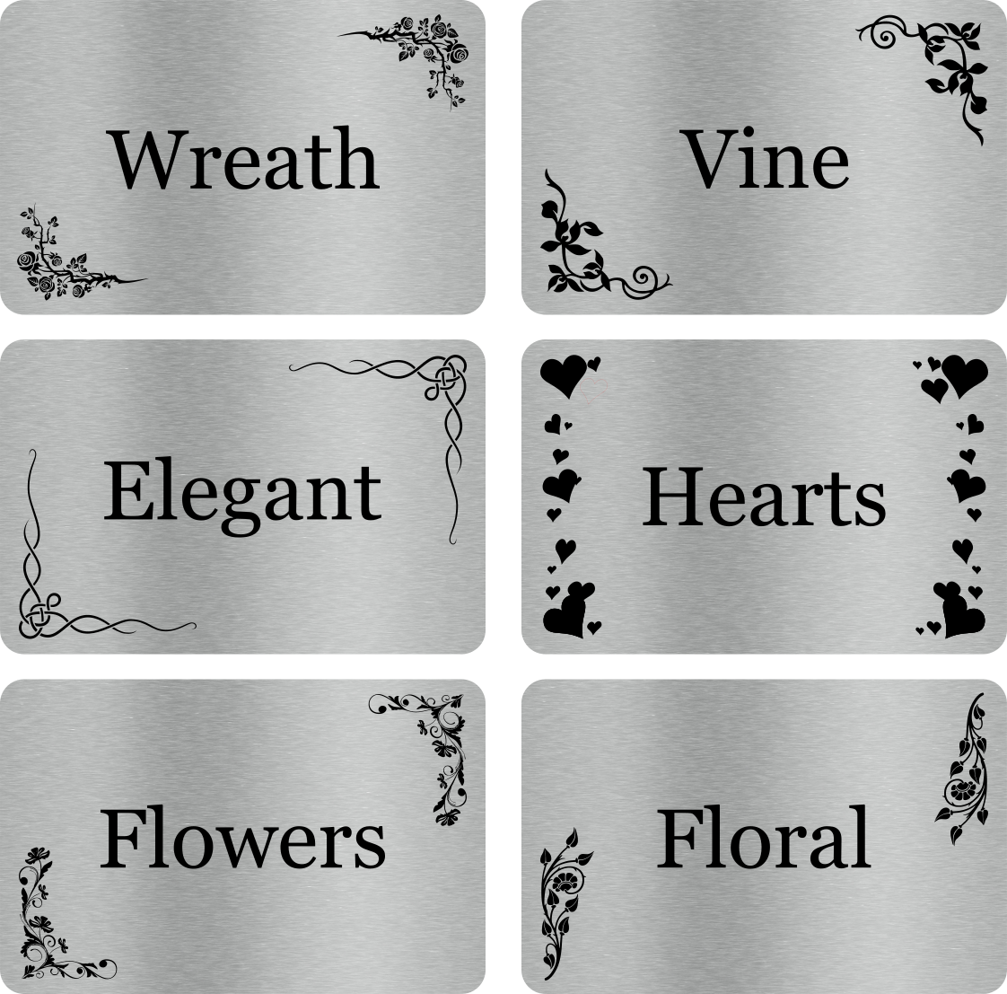 Personalised Silver Aluminium Memorial Plaque — Engraved, 4 Screw Holes (170 × 110 mm, 4 mm, Outdoor-Ready) – by North By North East – Plaques & Nameplates