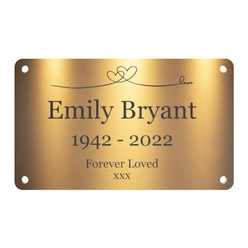 Personalised Brass Plaque 5x3 | Custom Engraved Memorial Sign for Bench, Grave, or Pet Tribute