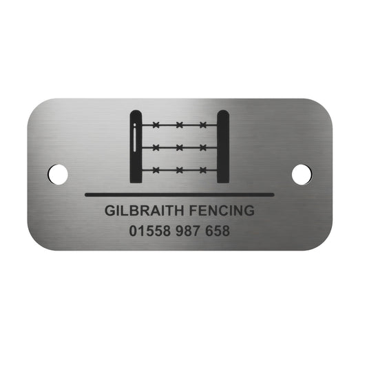 Custom Engraved Aluminium Tag – Unique Text, Logo, Serial Number or QR Code
