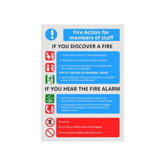 A3 Aluminium Composite Fire Action Notice – by origindesigned – Signs