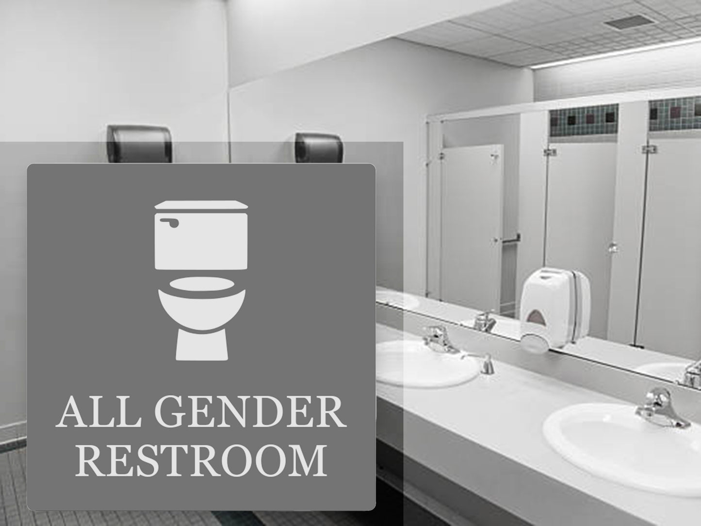 All Gender Restroom Sign – by origindesigned – Toilet & Bathroom Signs