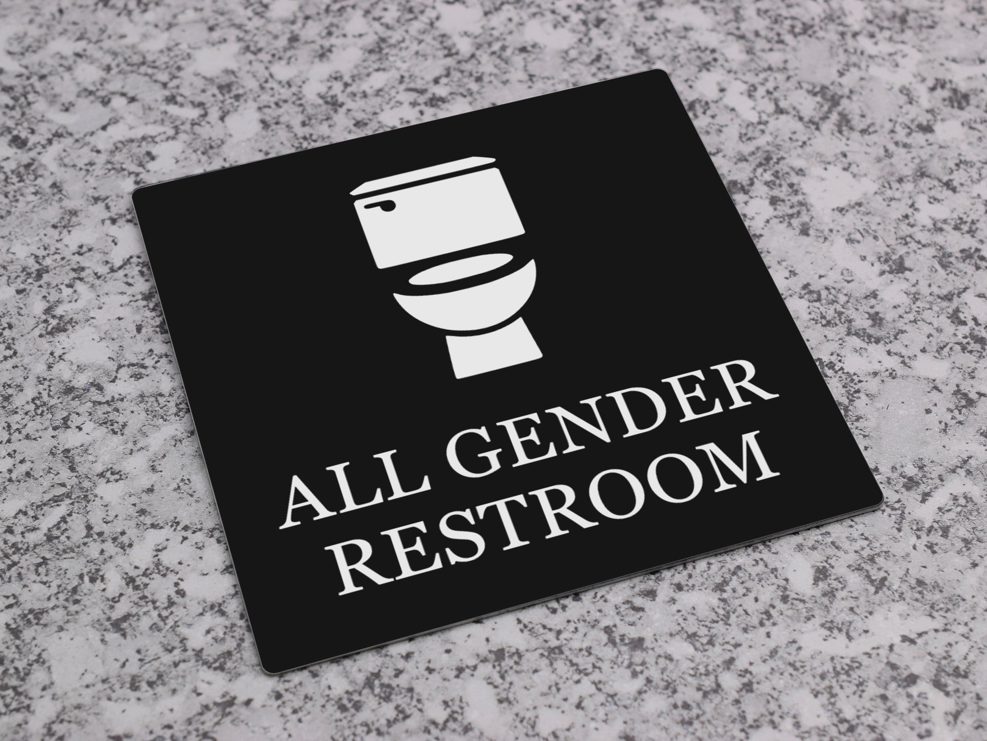 All Gender Restroom Sign – by origindesigned – Toilet & Bathroom Signs
