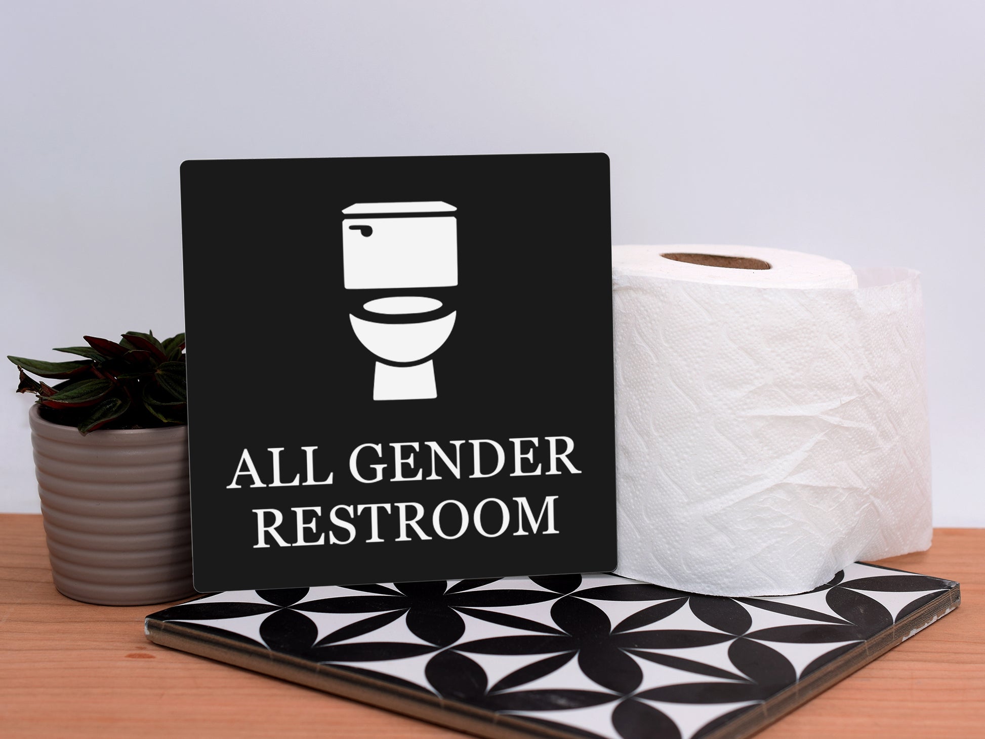 All Gender Restroom Sign – by origindesigned – Toilet & Bathroom Signs